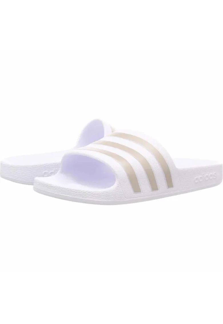Papuci  Adilette Aqua barbati, Alb | Auriu
