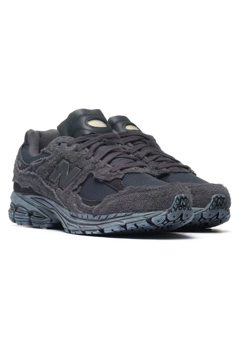 Pantofi sport  M2002RDB, piele naturala, negru, unisex, sistem de inchidere cu siret,