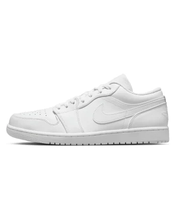 Pantofi sport  Air Jordan 1 Low, alb, piele, Alb