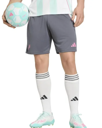 Pantaloni scurti pentru fotbal Messi, Gri/Verde menta