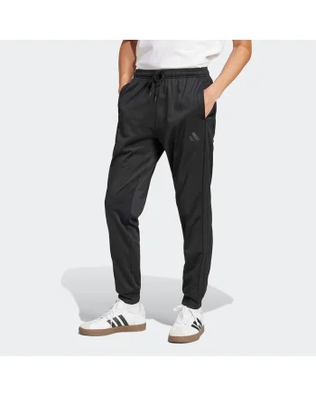 Pantaloni sport barbati,  3 dungi, confortabili, negri, din materiale reciclate