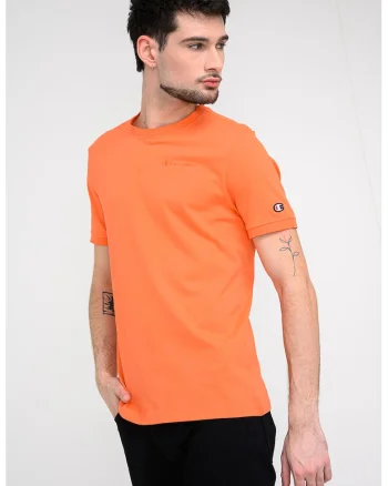Tricou din material pique cu model uni, Portocaliu