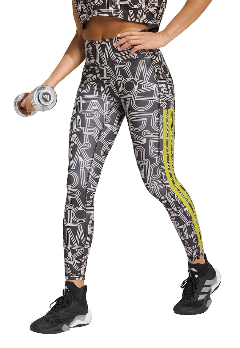 Colanti cu model, Alb/Gri carbune/Verde lime