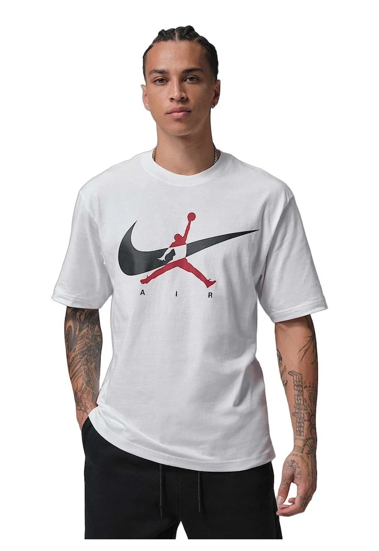 Tricou barbati,  M J BRK JM GFX SS CREW, alb, bumbac, maneca scurta