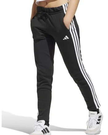 Pantaloni de trening slim fit cu snur, Negru/Alb optic