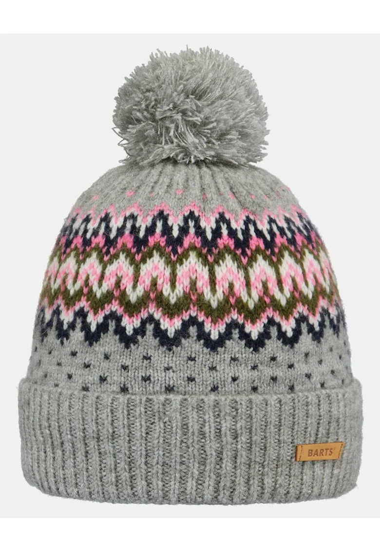 Caciula cu pompon si model jacquard