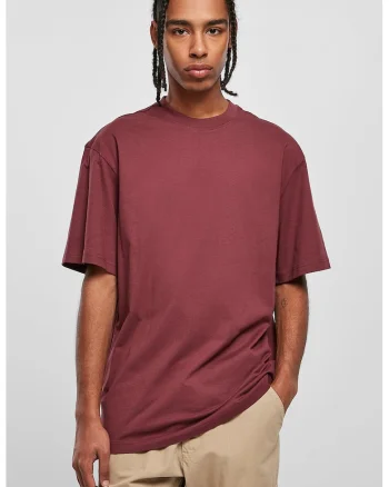 Tricou din bumbac cu decolteu la baza gatului