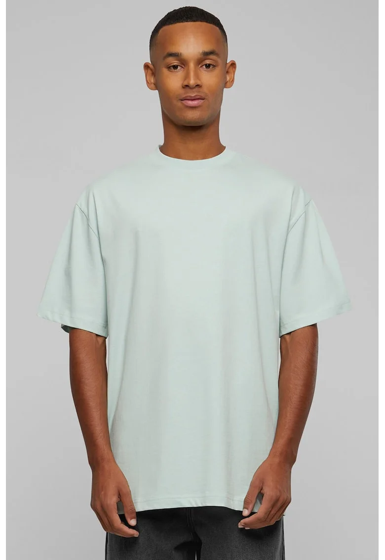 Tricou din bumbac cu decolteu la baza gatului