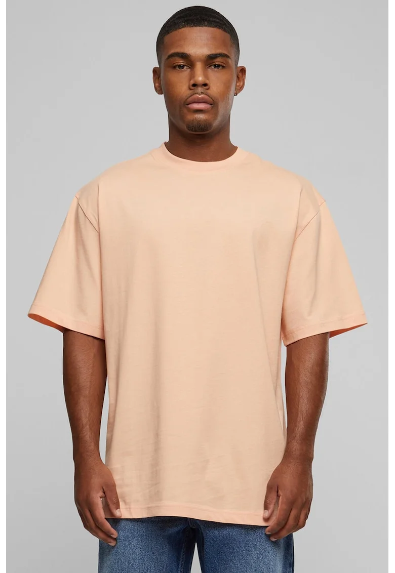 Tricou din bumbac cu decolteu la baza gatului