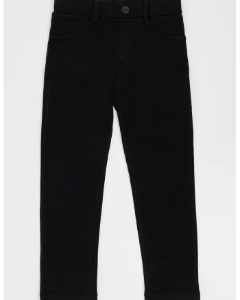 Pantaloni regular fit, Negru stins