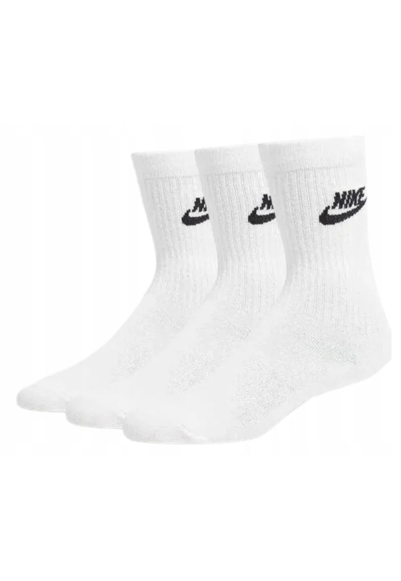 Set Sosete Sport  DX5025 100 Marime 42 46 Alb Tehnologie Dri Fit Pentru Uscare Rapida Material Moale Si Elastic Ce Se Adapteaza Pe Picior Calcaie Si Varfuri Intarite Rezistente Plasa Pentru Ventilatie Optima 3 Perechi