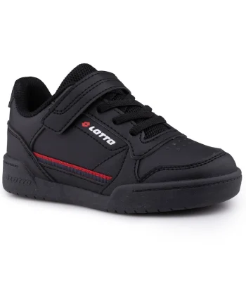 Pantofi sport copii,  Nandu K, usori, negru, sintetic, sistem inchidere velcro