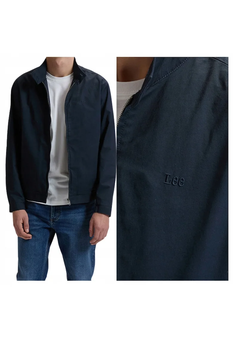 Jacheta Barbati,  Harrington Classic, Marime L, Culoare Albastru, Croi Regular Fit, Inchidere Nasturi, Numar Buzunare 2, Albastru