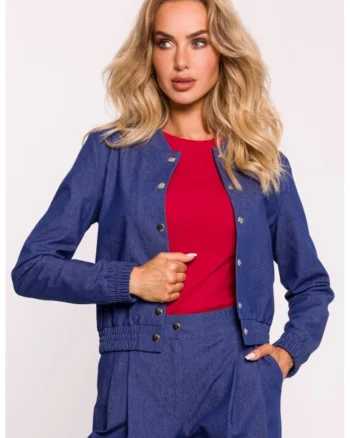 Jacheta scurta tip bomber,, Albastru