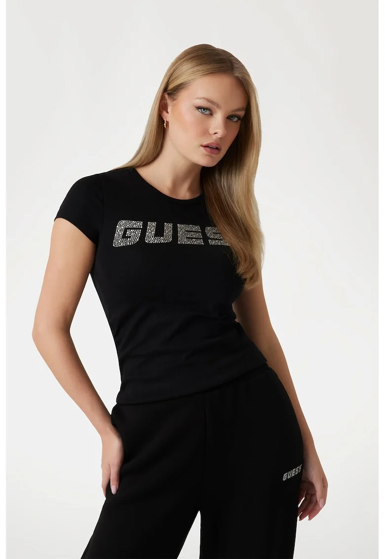 Tricou slim-fit pentru antrenament, Negru