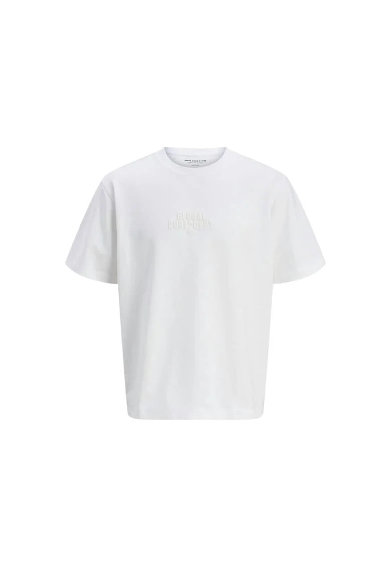 Tricou JACK &JONES Concrete Tonal 39840, Alb