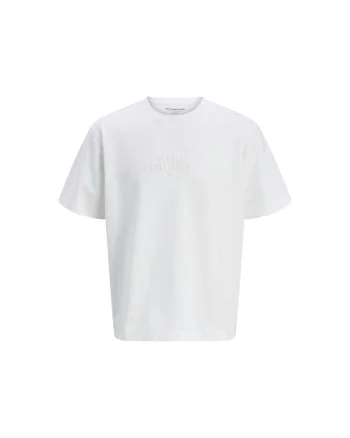 Tricou JACK &JONES Concrete Tonal 39840, Alb