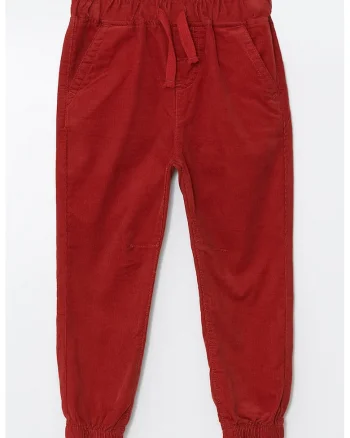 Pantaloni regular fit din bumbac, Rosu
