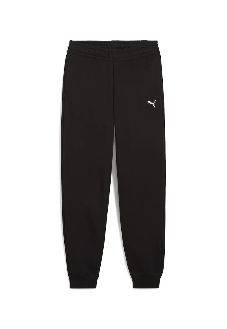 Pantaloni de trening din amestec de bumbac cu logo, Negru