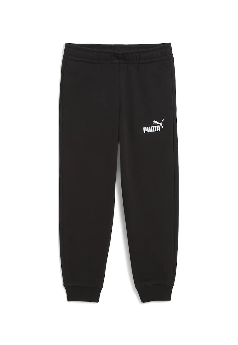 Pantaloni de trening din amestec de bumbac cu banda logo in talie, Negru