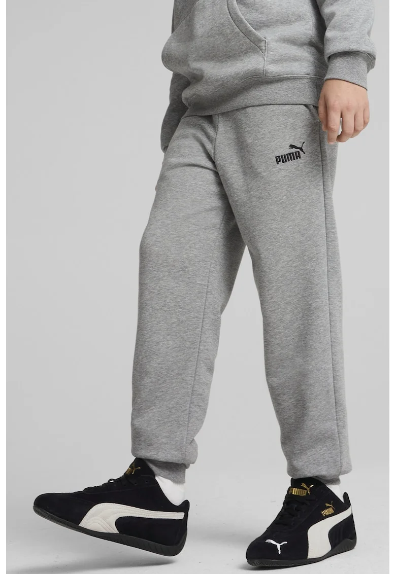 Pantaloni de trening conici cu buzunare laterale, Gri melange
