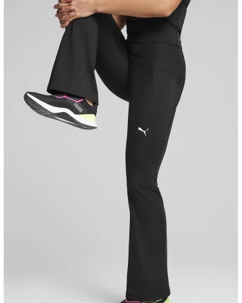 Pantaloni cu croiala bootcut pentru fitness Essential, Negru