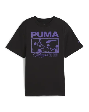 Tricou cu imprimeu logo, pentru baschet, Negru/Ametist