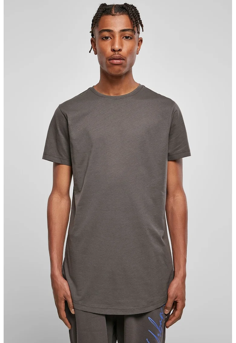 Tricou uni cu maneci scurte, Maro taupe inchis