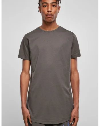 Tricou uni cu maneci scurte, Maro taupe inchis
