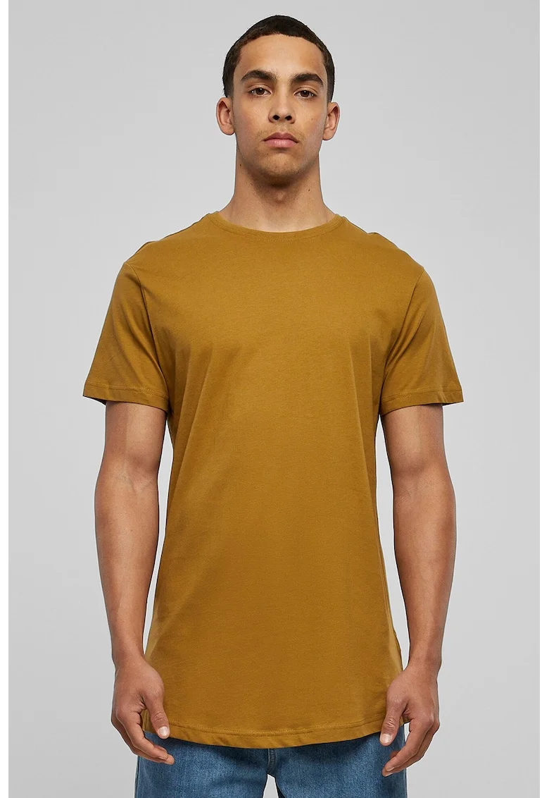 Tricou uni cu maneci scurte, Ocru