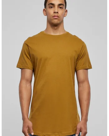 Tricou uni cu maneci scurte, Ocru