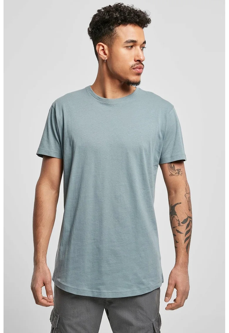 Tricou uni cu maneci scurte, Albastru stins