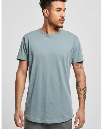 Tricou uni cu maneci scurte, Albastru stins