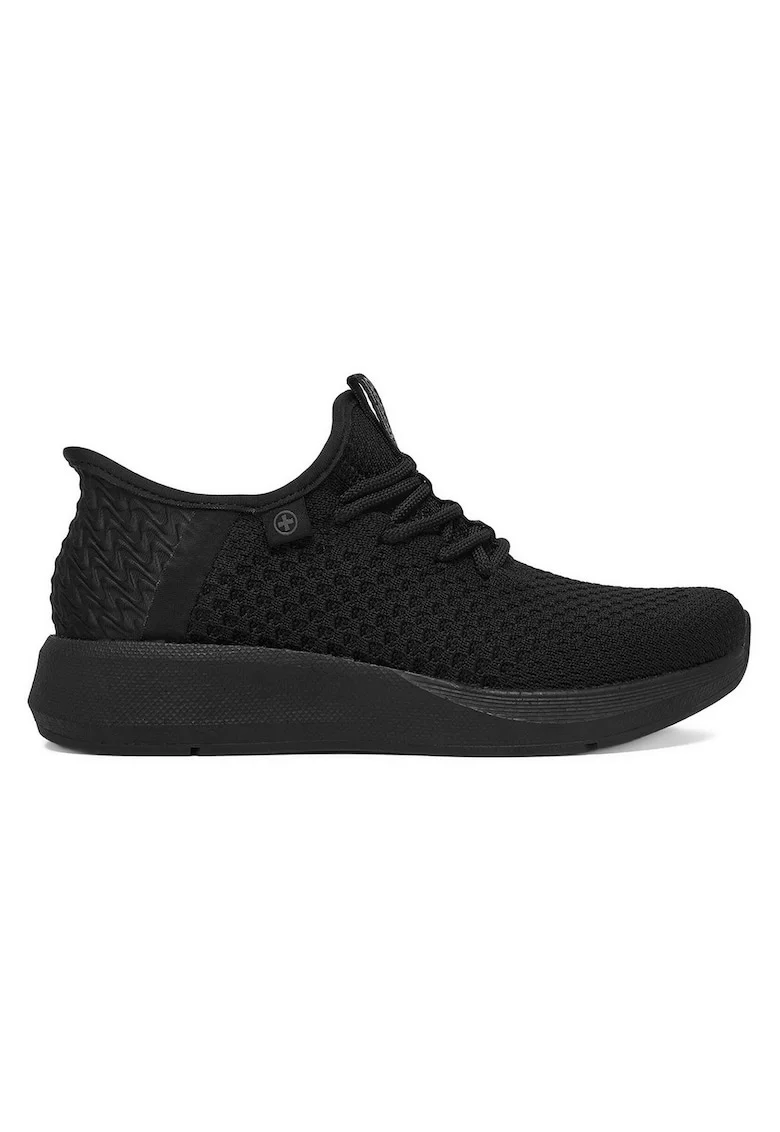 Pantofi sport dama  negru, plasa, sistem inchidere siret, confortabili