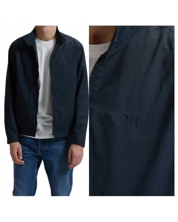 Jacheta Barbati,  Harrington Classic, Marime Xl, Culoare Albastru, Croi Regular Fit, Inchidere Nasturi, Numar Buzunare 2, Albastru
