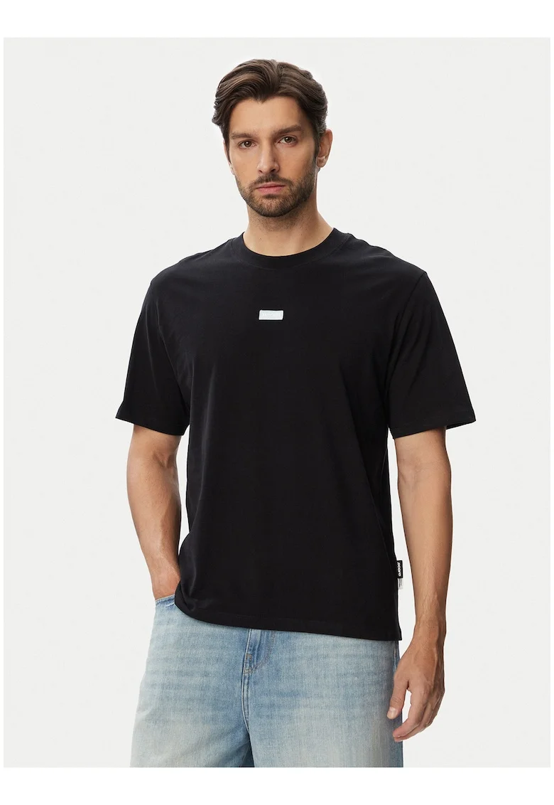 Tricou JACK &JONES Club Badge 60237, Negru