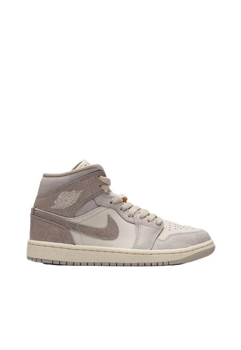 Pantofi sport dama  WMNS AIR JORDAN 1 MID SE V2, Piele naturala, Crem, Crem