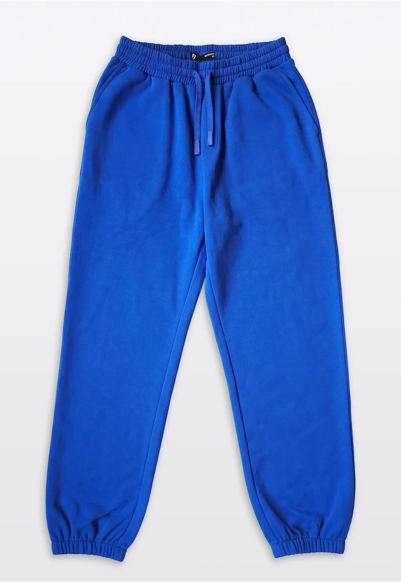 Pantaloni de trening cu buzunare oblice si talie ajustabila