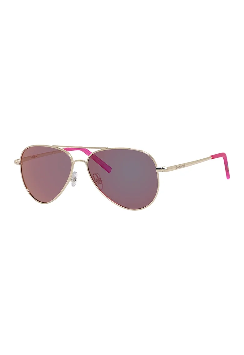 Ochelari de soare aviator polarizati, Standard 780641, Auriu/Fucsia