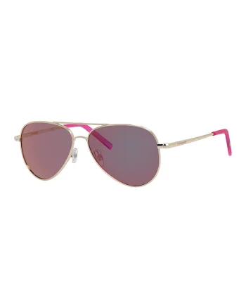 Ochelari de soare aviator polarizati, Standard 780641, Auriu/Fucsia