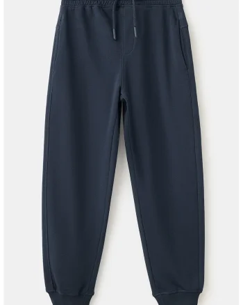 Pantaloni de trening din bumbac cu buzunare laterale, Albastru ultramarin