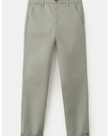 Pantaloni chino cu buzunare, Verde stins