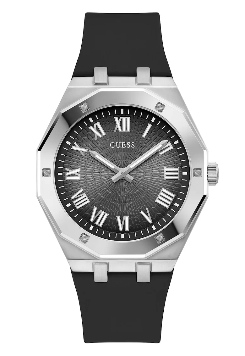 Ceas analog din otel inoxidabil, Negru stins