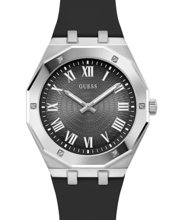 Ceas analog din otel inoxidabil, Negru stins