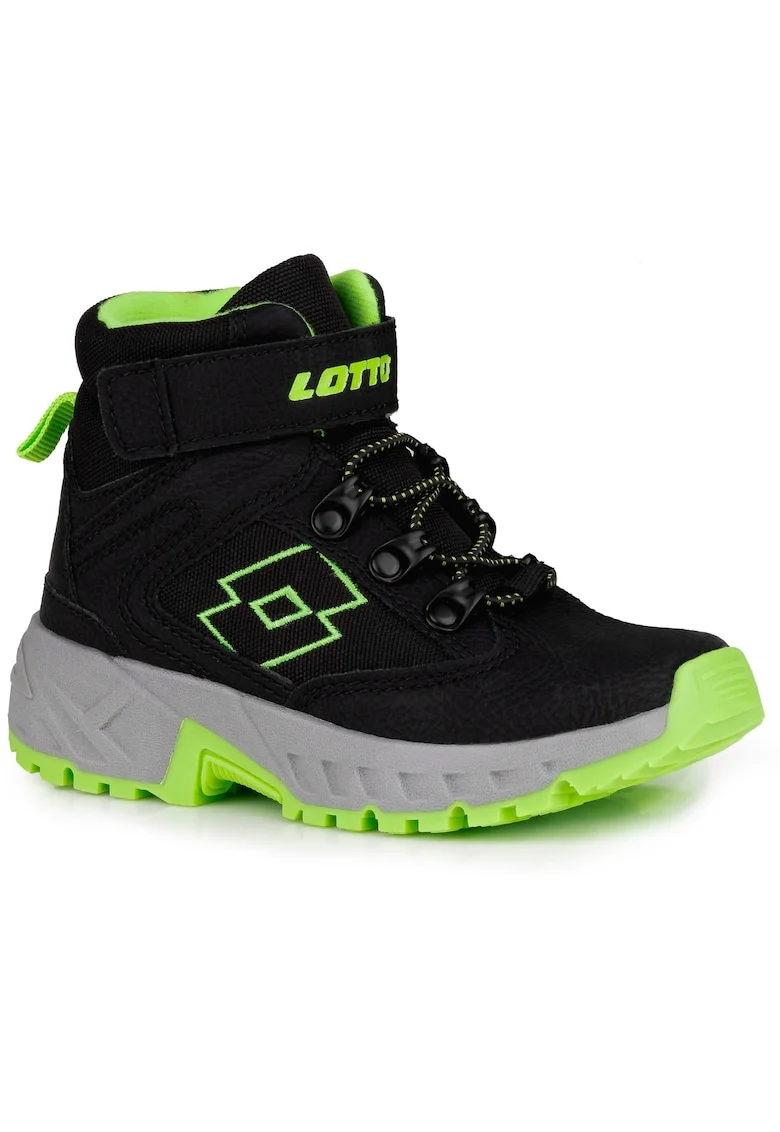Ghete sport copii  WOODLARK MID K, inalte, Velcro, negru, sintetic