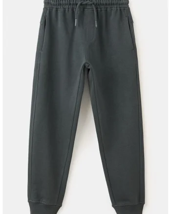 Pantaloni de trening din bumbac cu buzunare laterale, Verde smarald
