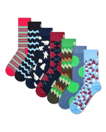 Set de 7 perechi de sosete unisex cu imprimeu