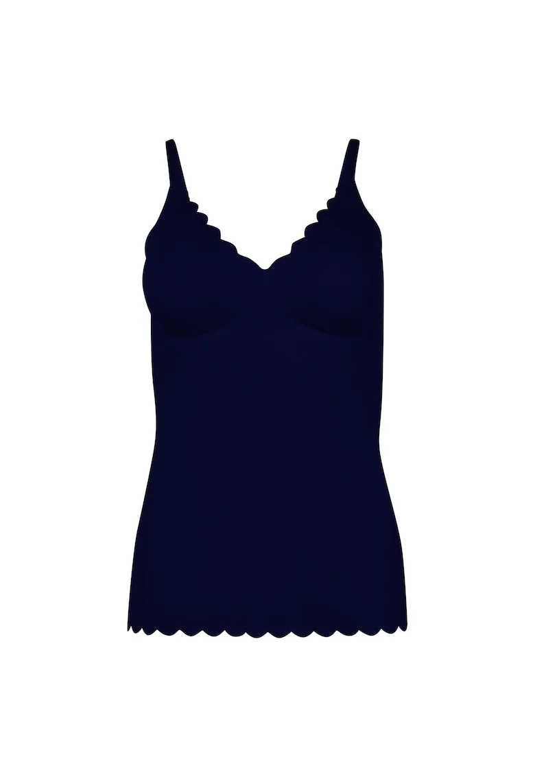 Top slim fit cu decolteu in V