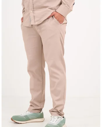 Pantaloni regular-fit cu model uni, Nude rose