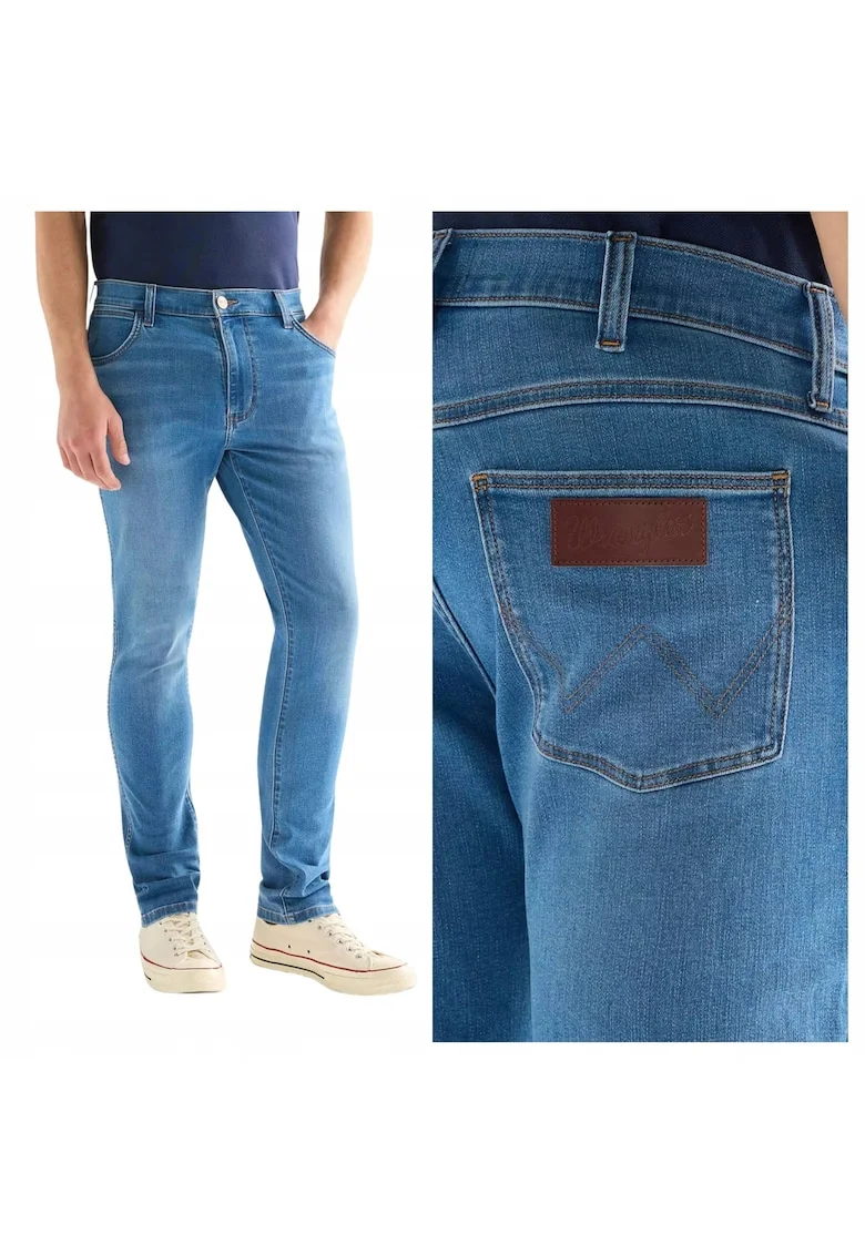 Blugi Pentru Barbati,  Albastru, Bumbac De Inalta Calitate, Cu Picioare Lungi, Confortabile, Croiala Regulara 410172, Albastru